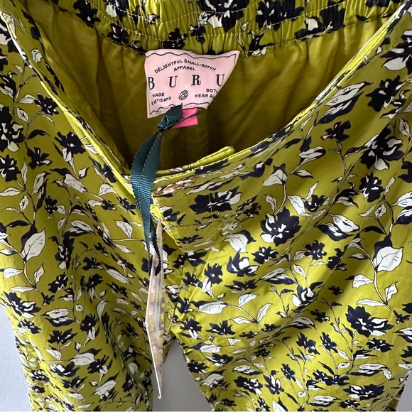 NWT Buru Le Culottes Full Length in Chartreuse Floral - Picture 8 of 10
